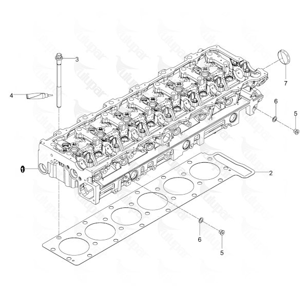 Cylinder head, without valves, Engine  - 20102676051